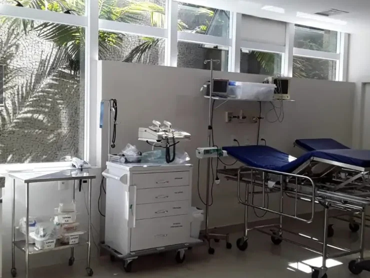Sala de recuperação pós-anestésica do Hospital Dia da Clínica Art Corporis, na Asa Sul, em Brasília.