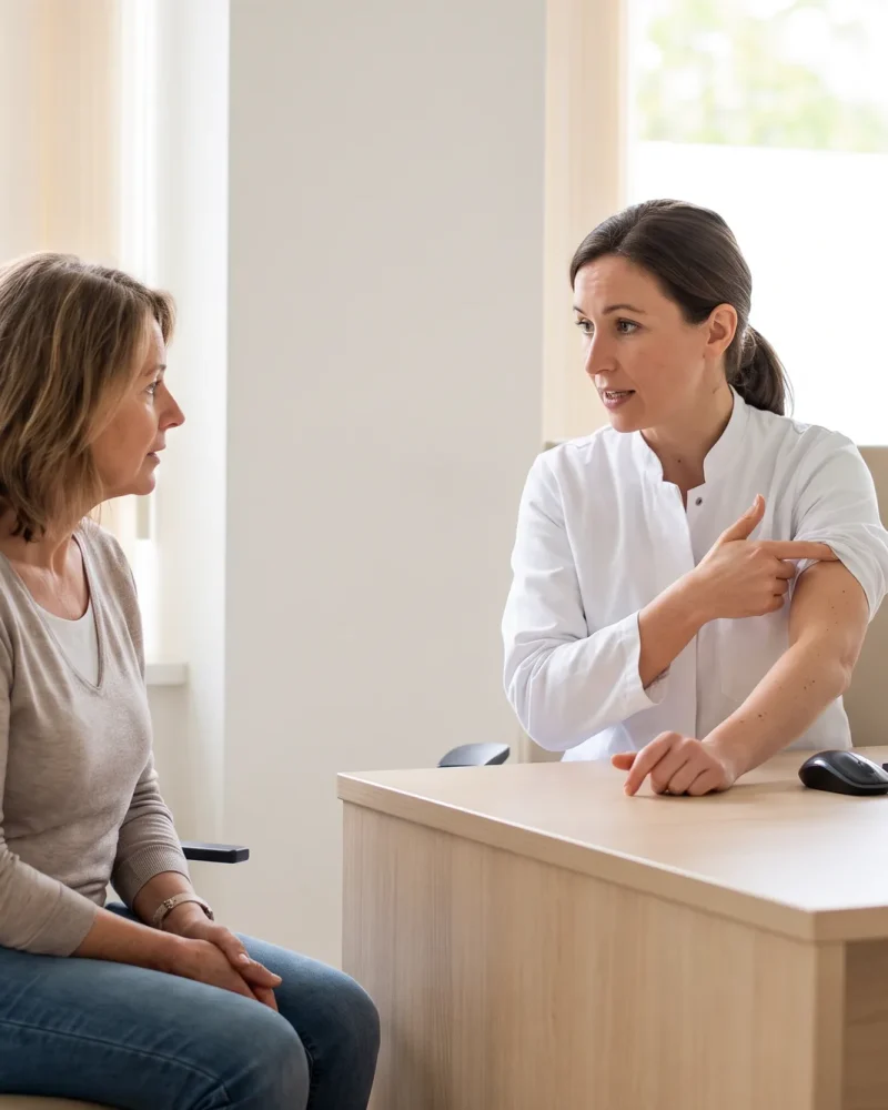Consulta de indicação para braquioplastia.